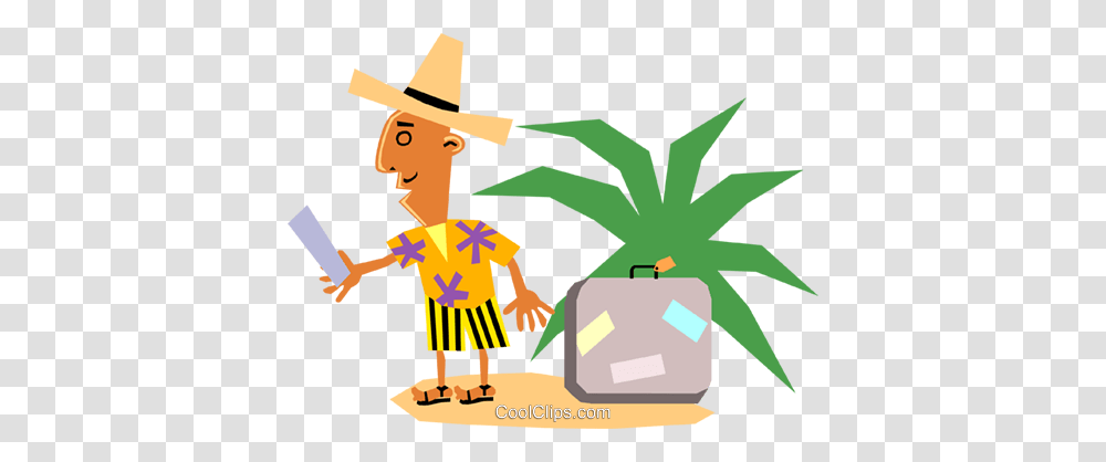 Funky Picasso Man On Vacation Royalty Free Vector Clip Art, Apparel, Poster, Advertisement Transparent Png