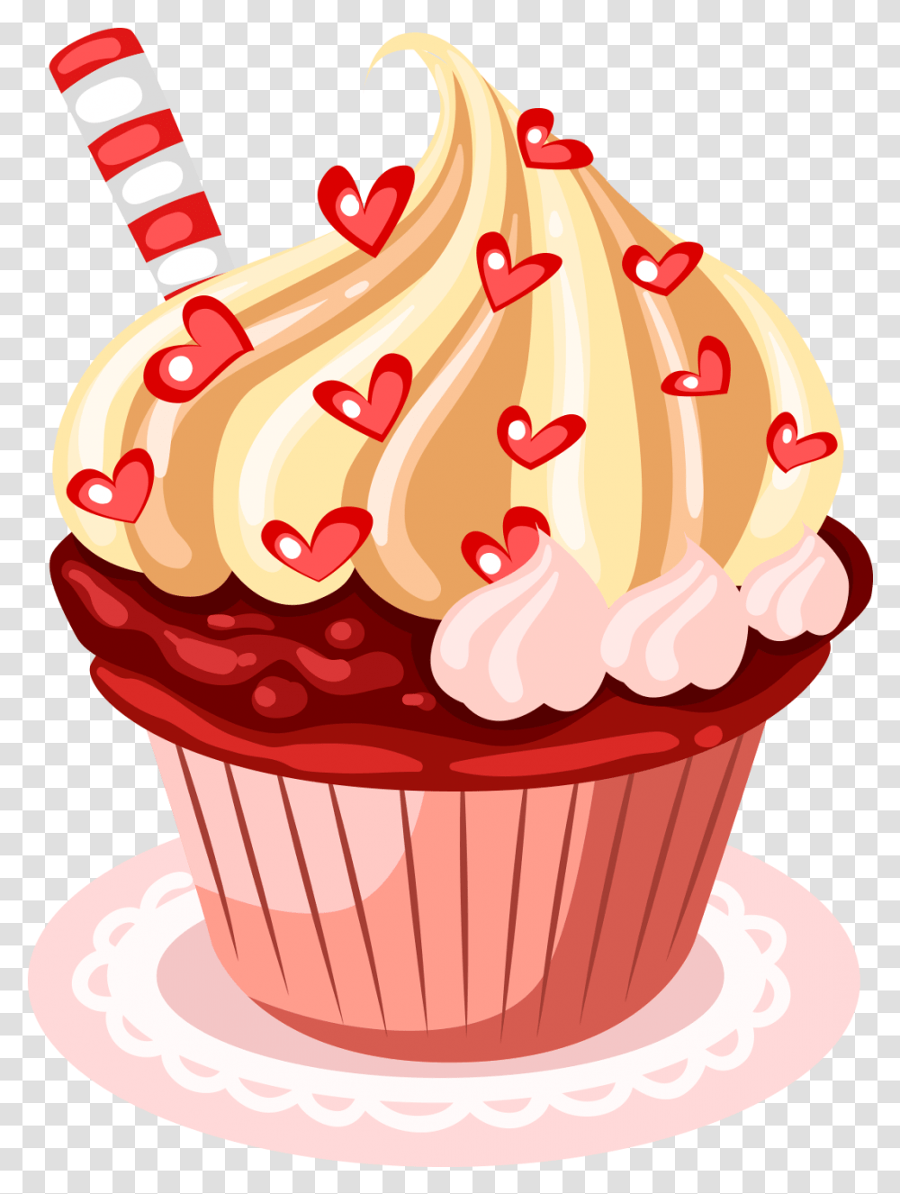 Funnel Cake Clipart, Cupcake, Cream, Dessert, Food Transparent Png