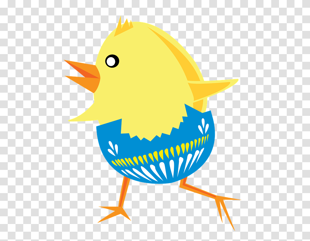 Funny And Cute Easter Clip Art Easter Chick On Egg, Animal, Bird, Chicken, Poultry Transparent Png