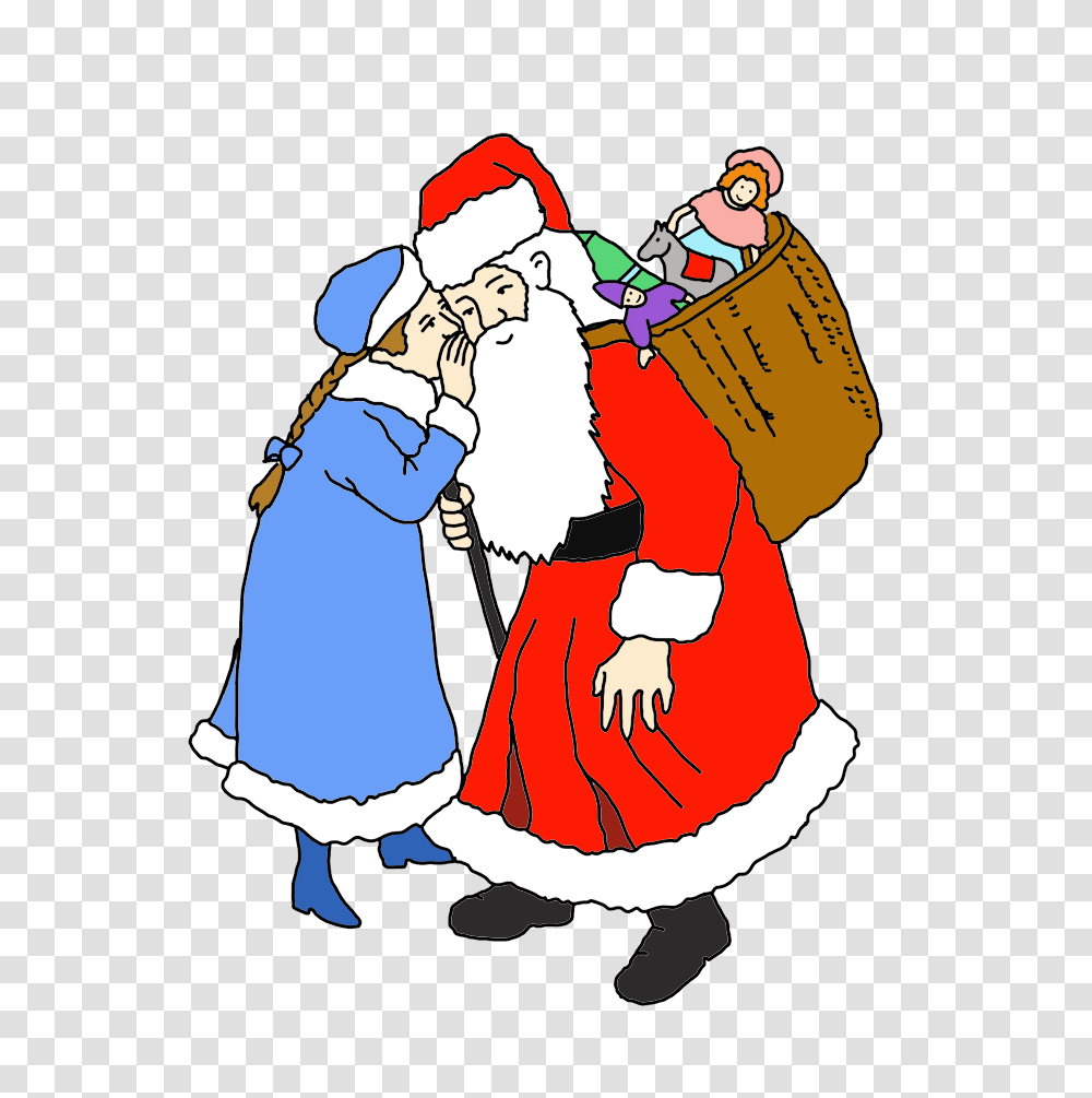 Funny And Free Santa Claus Clipart, Hug, Shopping Basket, Washing, Bag Transparent Png