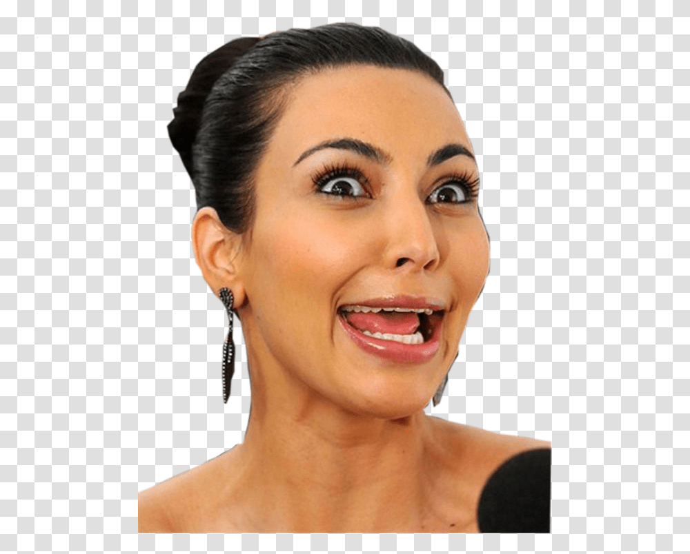 Funny And Kardashian Image Kim Kardashian Stickers Whatsapp, Face, Person, Head, Teeth Transparent Png