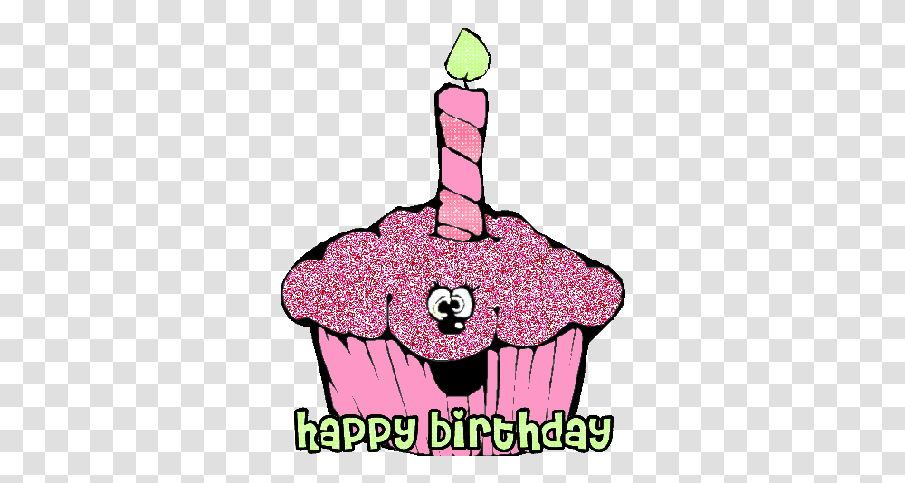 Funny Animated Clip Art Free Animated Happy Birthday, Cupcake, Cream, Dessert, Food Transparent Png
