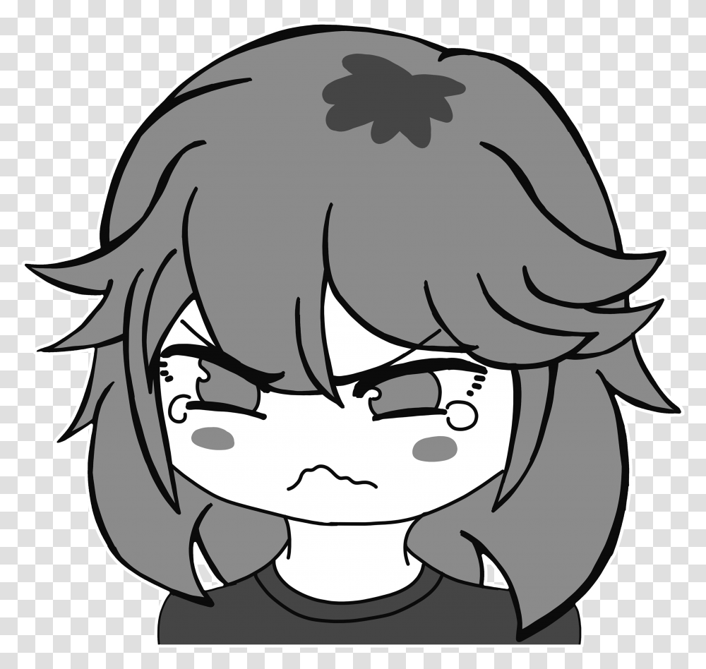 Funny Anime Manga Angry Pout Face Little Girl Cute Meme In Cute Anime Girl Funny Face, Label, Text, Animal, Plant Transparent Png