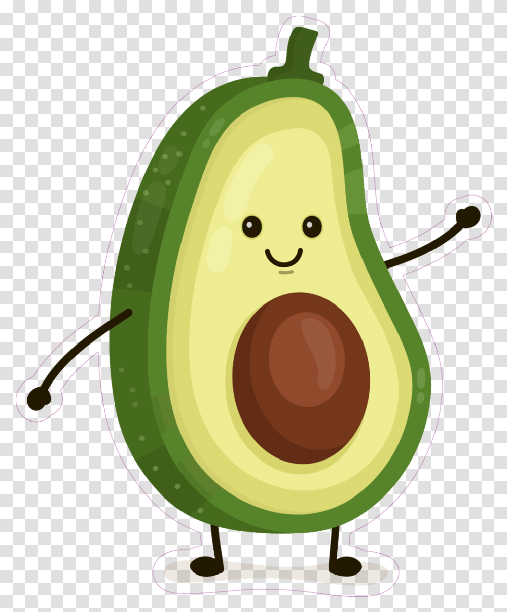 Funny Avocado Sticker Avocado Clipart, Plant, Fruit, Food Transparent Png