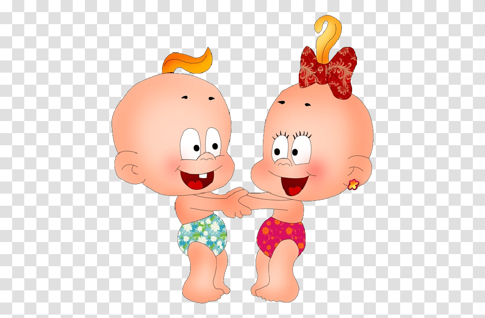 Funny Baby Boy And Girl Playing Clip Art Images Cute Couple Baby Cartoon, Face, Kid, Female, Snowman Transparent Png