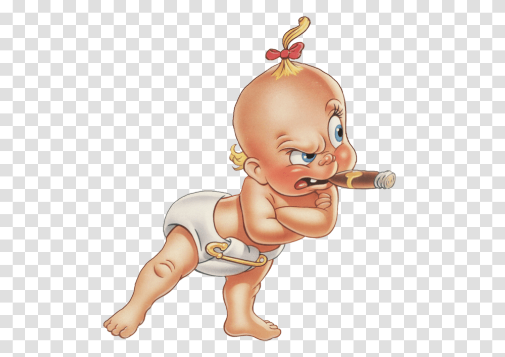 Funny Baby Cartoon Characters Images And Names, Person, Human, Smoke, Smoking Transparent Png