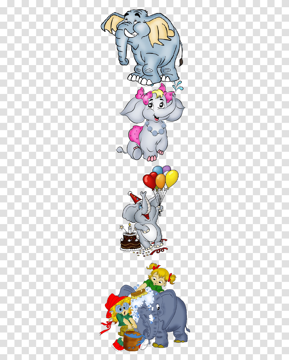 Funny Baby Elephant Cartoon, Ball, Balloon, Performer Transparent Png