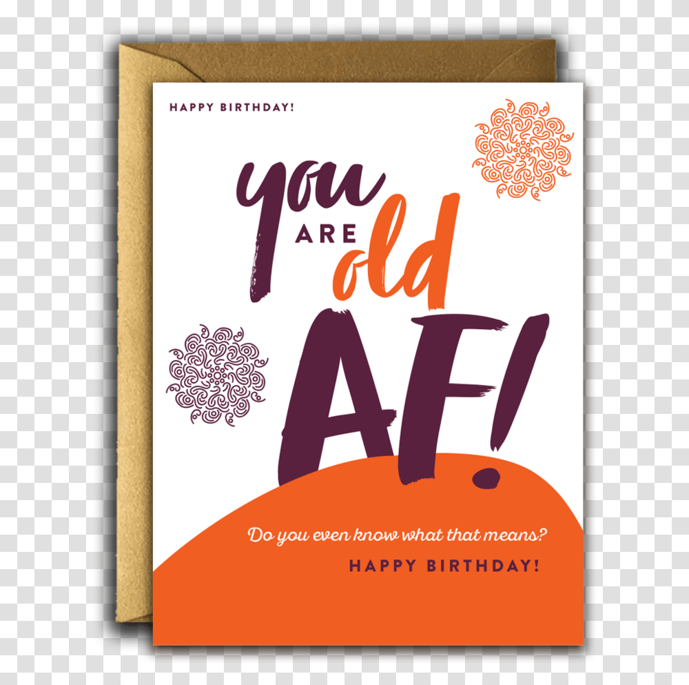 Funny Birthday Cards Old, Flyer, Poster, Paper, Advertisement Transparent Png