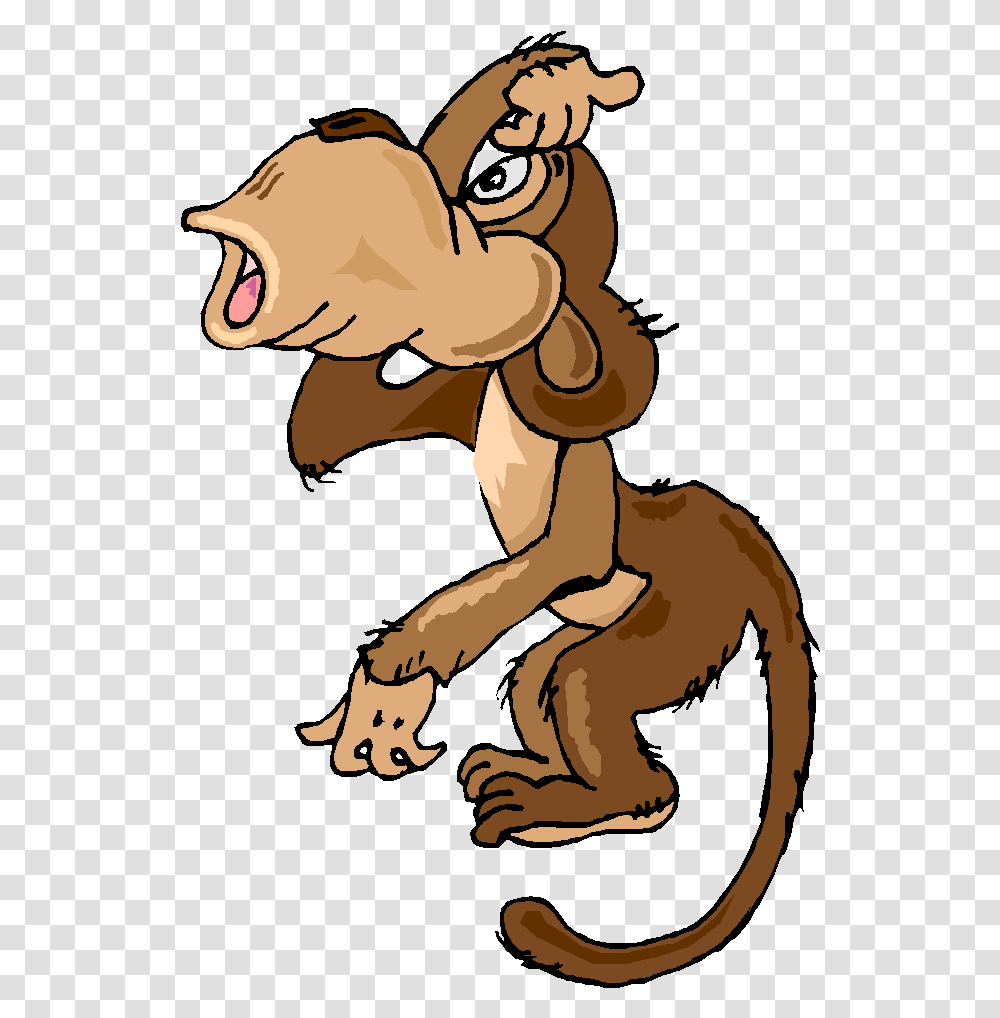 Funny Brown Monkey Drawing Free Image Download Confused Monkey Gif Animated, Animal, Mammal, Reptile, Wildlife Transparent Png