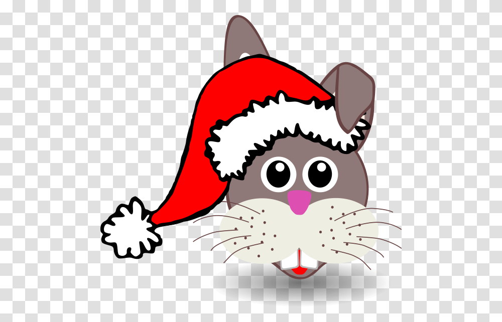 Funny Bunny Face With Santa Claus Hat Clip Arts For Web, Elf, Tree, Plant Transparent Png