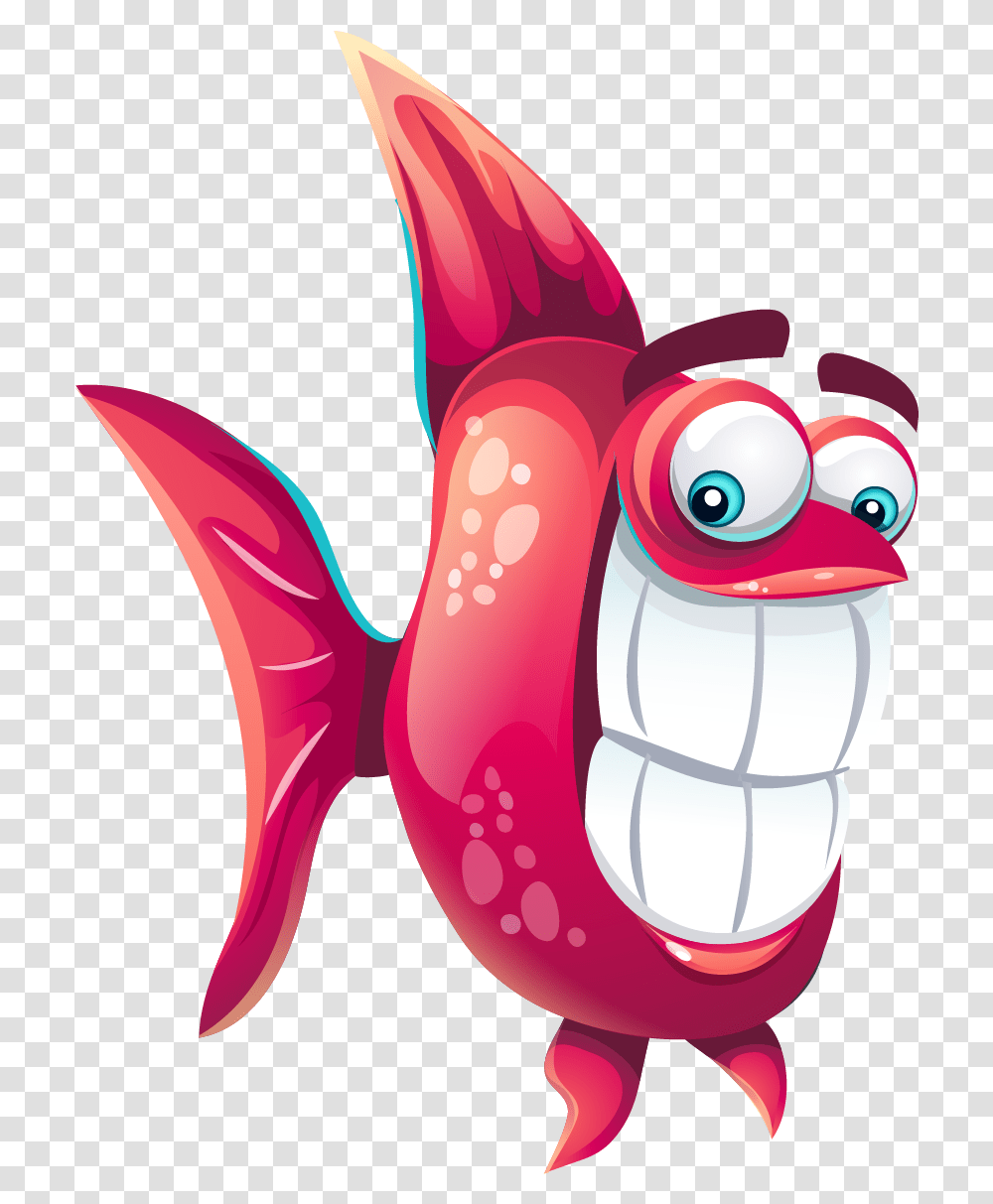 Funny Cartoon Fish Funny Fish Clipart, Plant, Food, Mouth, Produce Transparent Png