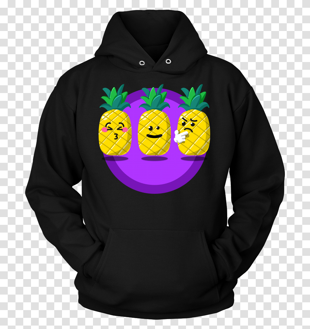 Funny Cartoon Fruit Feeling Mood Confused Pineapple, Apparel, Sweatshirt, Sweater Transparent Png