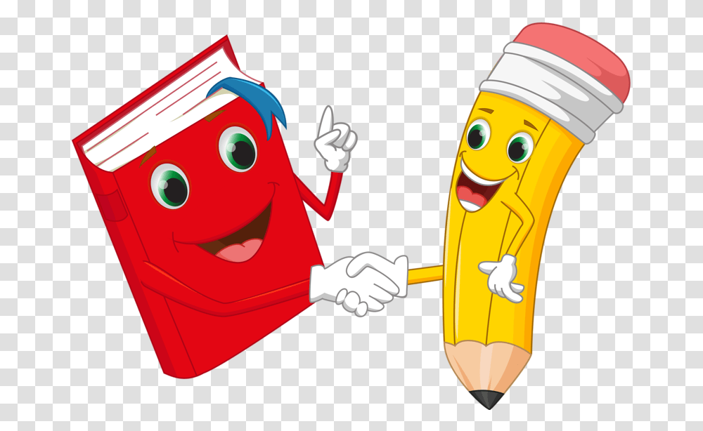 Funny Cartoon Pencil Vector Books And Pencil Cartoon, Toy Transparent Png