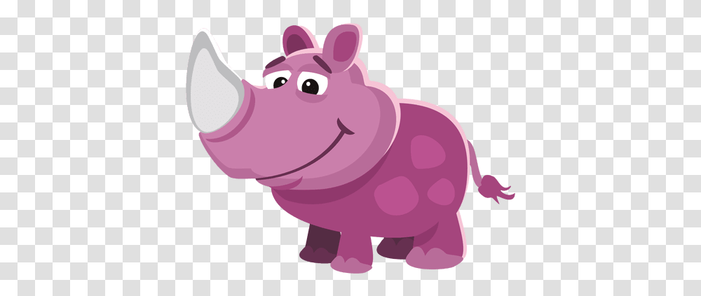 Funny Cartoon Rhino, Pig, Mammal, Animal, Piggy Bank Transparent Png