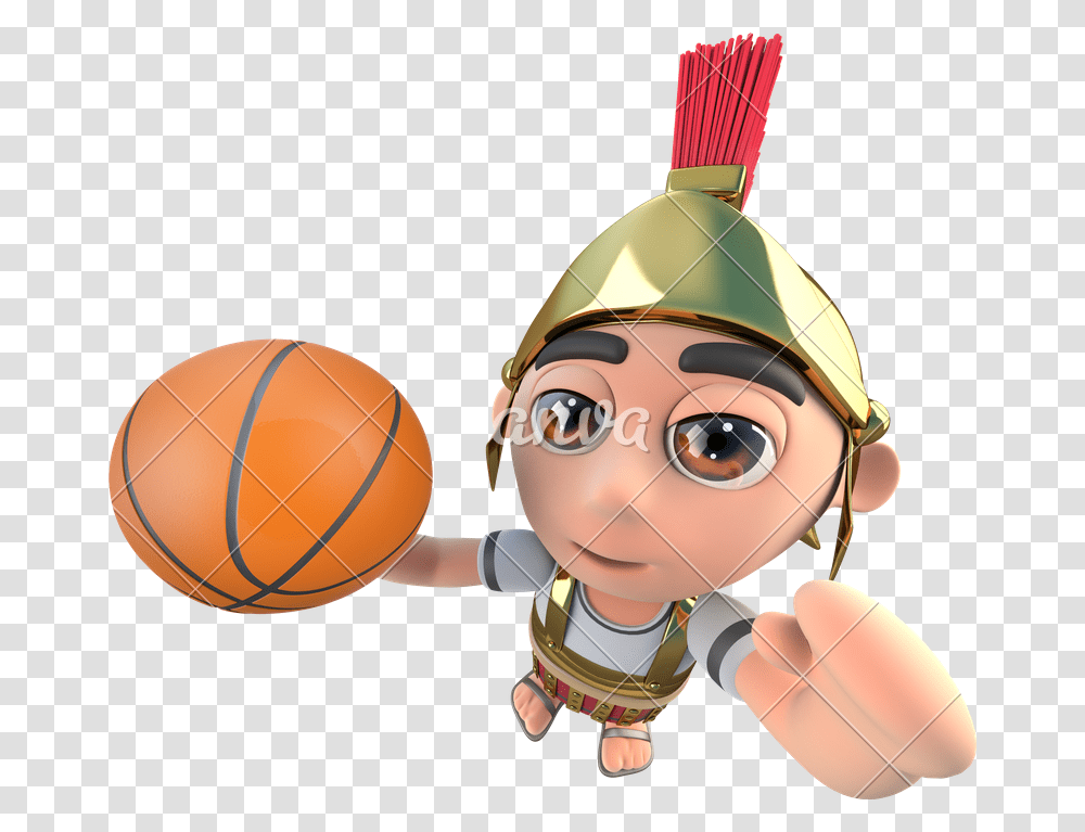 Funny Cartoon Roman Soldier Character Playing Basketball, Person, Human, Juggling, Balloon Transparent Png