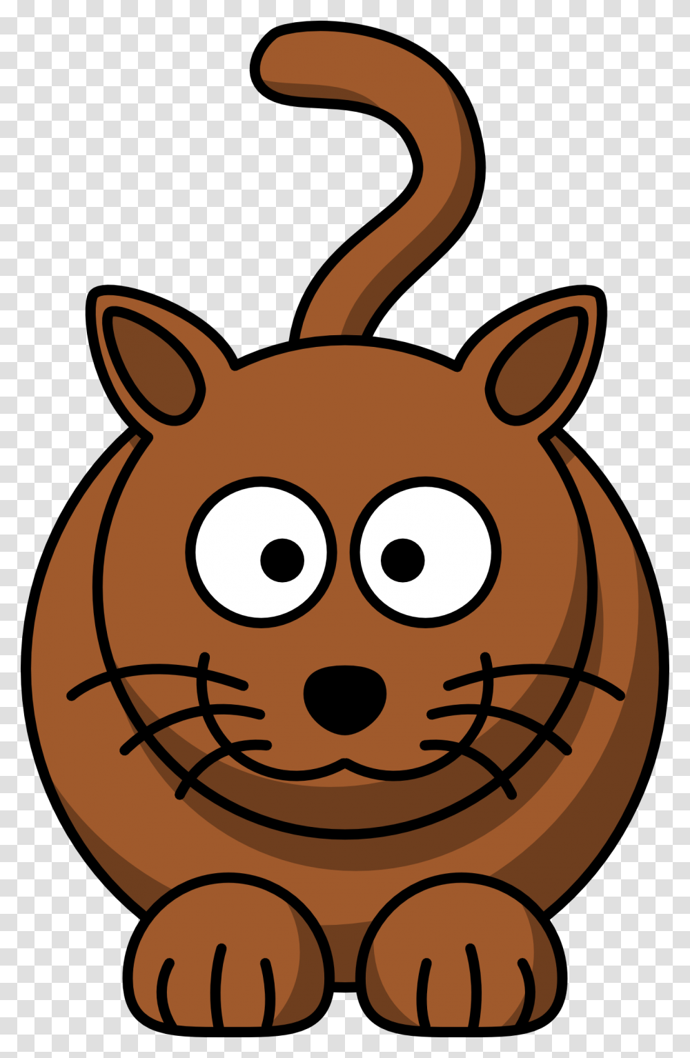Funny Cat Clipart Cartoon Winging, Animal, Plush, Toy, Stencil Transparent Png