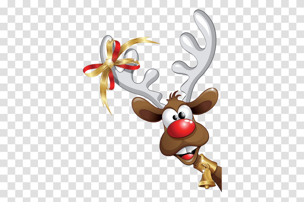 Funny Christmas Reindeer Clipart Funny Reindeer Clipart, Wildlife, Mammal, Animal, Performer Transparent Png
