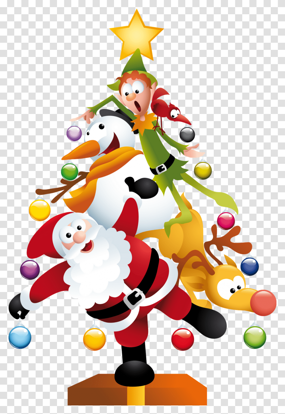Funny Christmas Tree Clipart, Plant, Ornament, Snowman Transparent Png