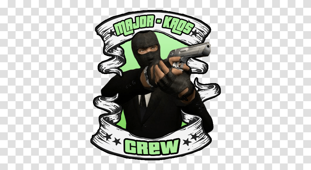 Funny Crew Logo Firearms, Person, Human, Ninja, Weapon Transparent Png