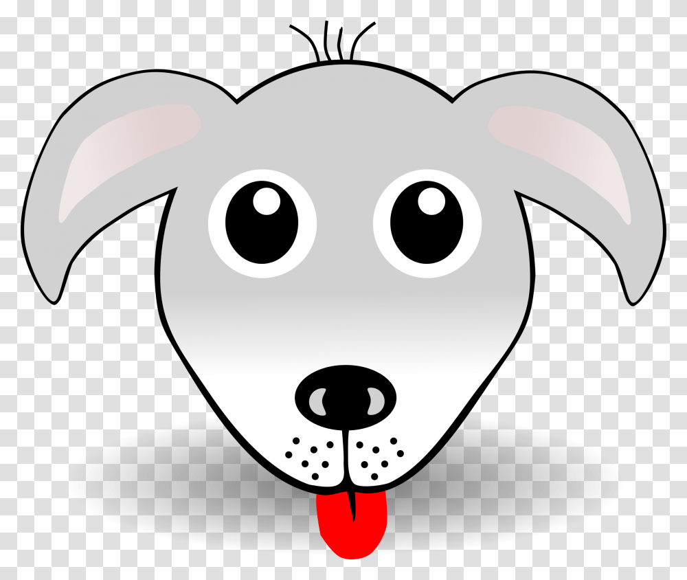 Funny Dog Face Grey Cartoon Clip Arts Dog Face Coloring Pages, Stencil Transparent Png