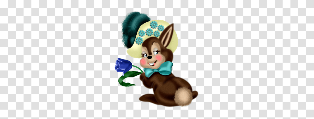 Funny Easter Bunny Rabbits Cartoon Clip Art Images Are, Toy, Figurine, Mammal, Animal Transparent Png