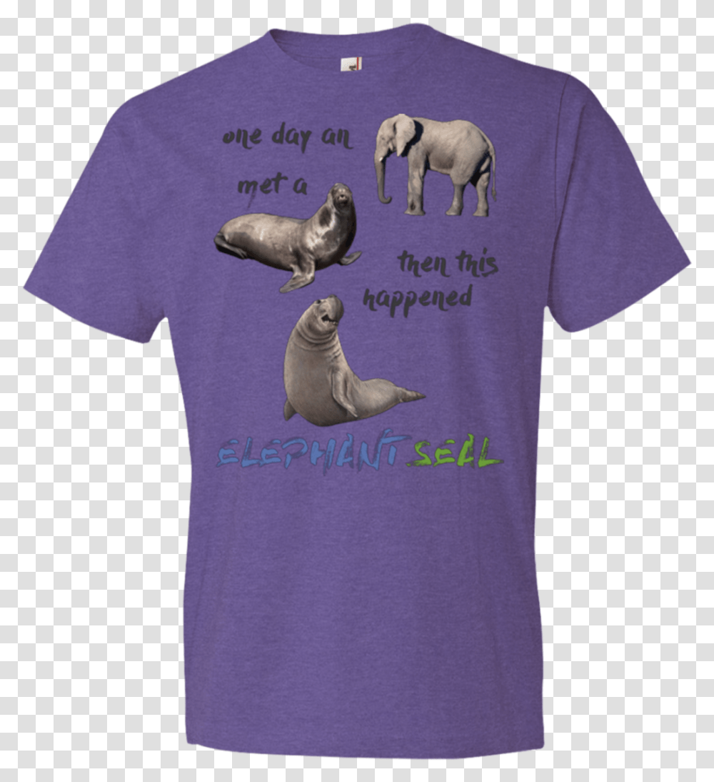Funny Elephant Seals T Shirt, T-Shirt, Mammal, Animal Transparent Png