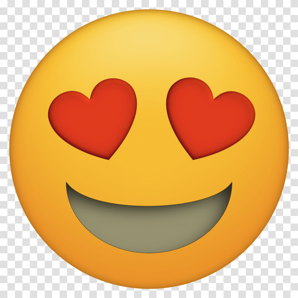 Funny Emoji Love Heart Eyes Emoji, Banana, Fruit, Plant, Food Transparent Png