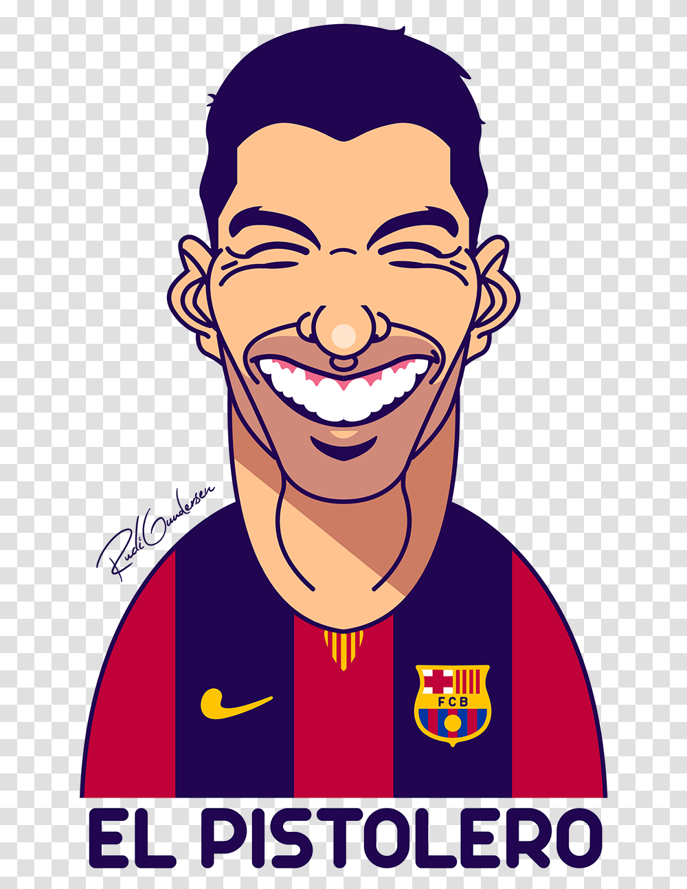 Funny Face American Football Clipart Freeuse Download Caricatura Suarez Barcelona, Head, Person, Teeth, Mouth Transparent Png