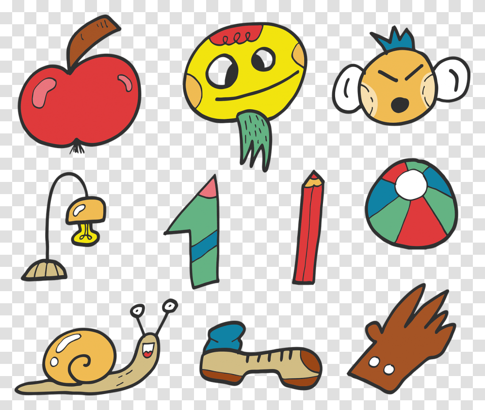Funny Face Apple Number Free Vector Graphic On Pixabay Clip Art, Guitar, Leisure Activities, Musical Instrument, Halloween Transparent Png