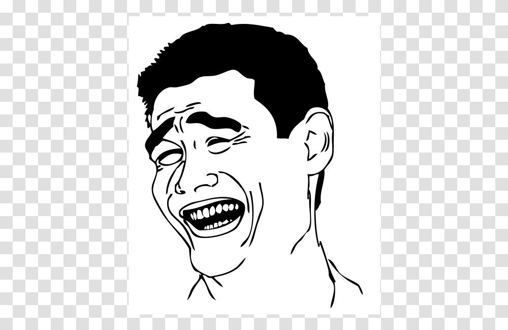 Funny Face Clip Art Yao Ming Face, Person, Human, Head, Stencil Transparent Png
