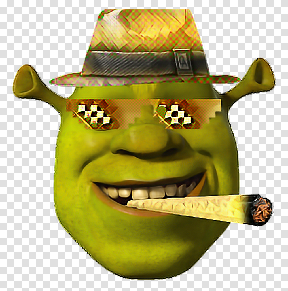 Funny Faces Clipart Shrek Meme, Head, Hat Transparent Png