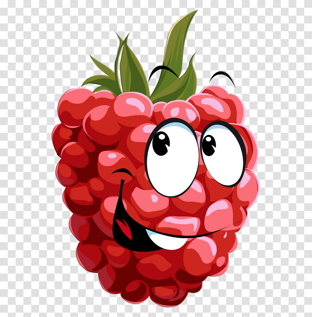 Funny Fruit Clipart Funny Fruit Fruit, Plant, Raspberry, Food, Strawberry Transparent Png