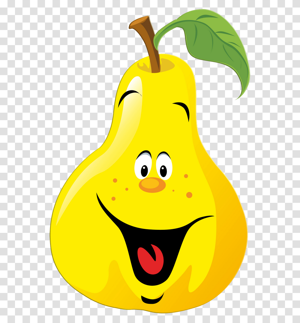 Funny Fruit Emoji Fruit Fruit Clipart Clip Art, Plant, Food, Pear, Produce Transparent Png