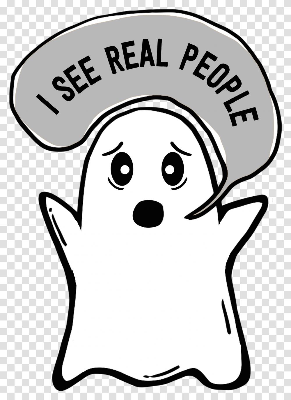 Funny Ghost, Stencil Transparent Png