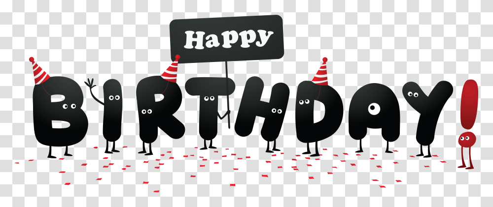 Funny Happy Birthday Banner Happy Bday, Clothing, Apparel, Text, Party Hat Transparent Png
