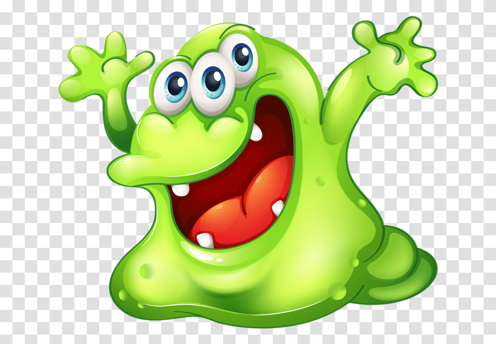 Funny Monsters And Album Cartoon Slime Monster, Toy, Frog, Amphibian, Wildlife Transparent Png