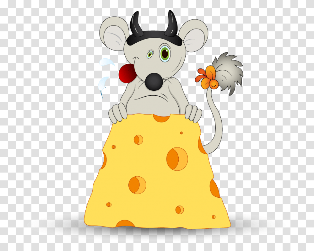 Funny Mouse With Cheese Cartoon, Snowman, Outdoors, Nature, Meal Transparent Png