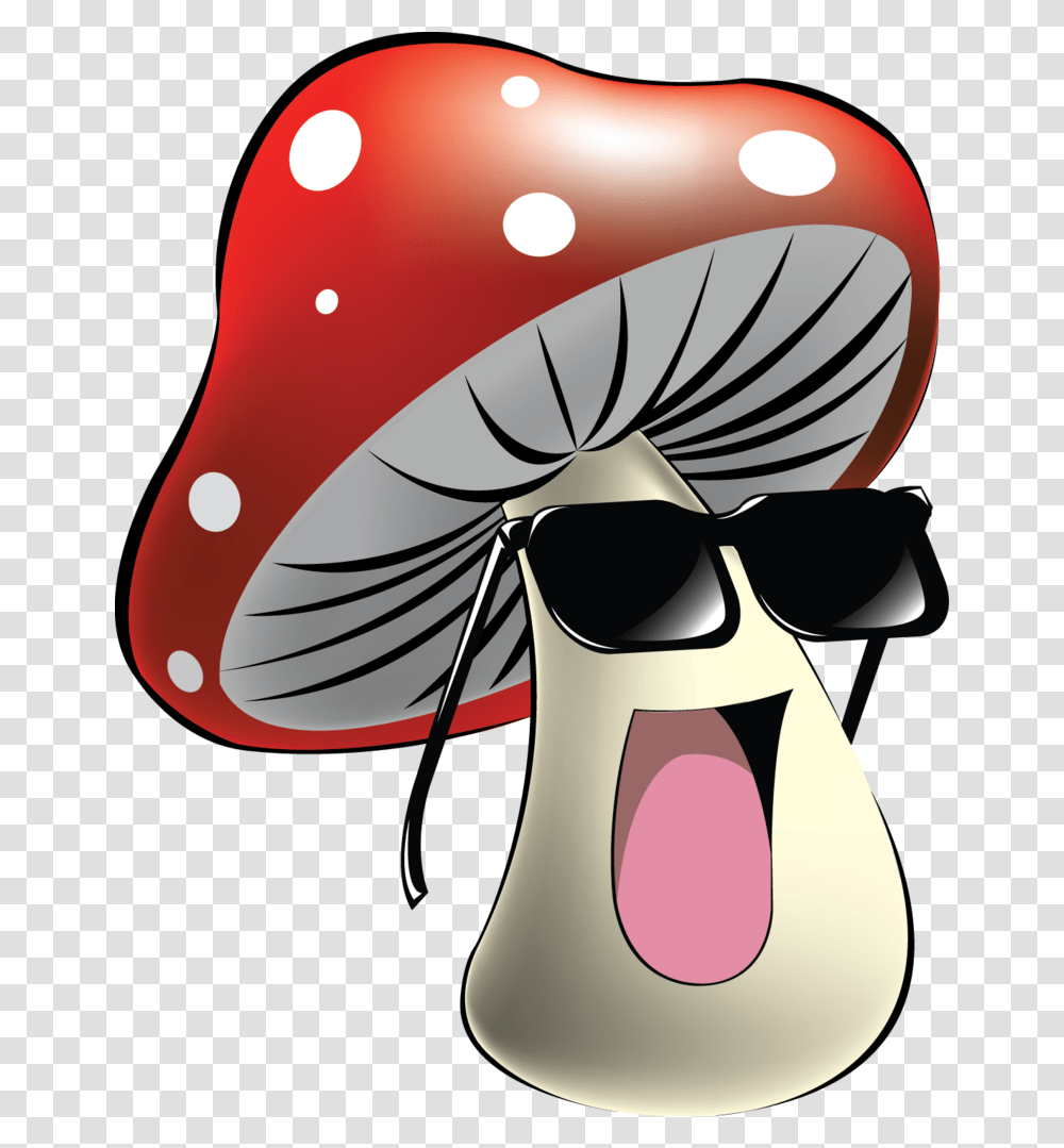 Funny Mushroom Clipart, Sunglasses, Helmet, Hat Transparent Png