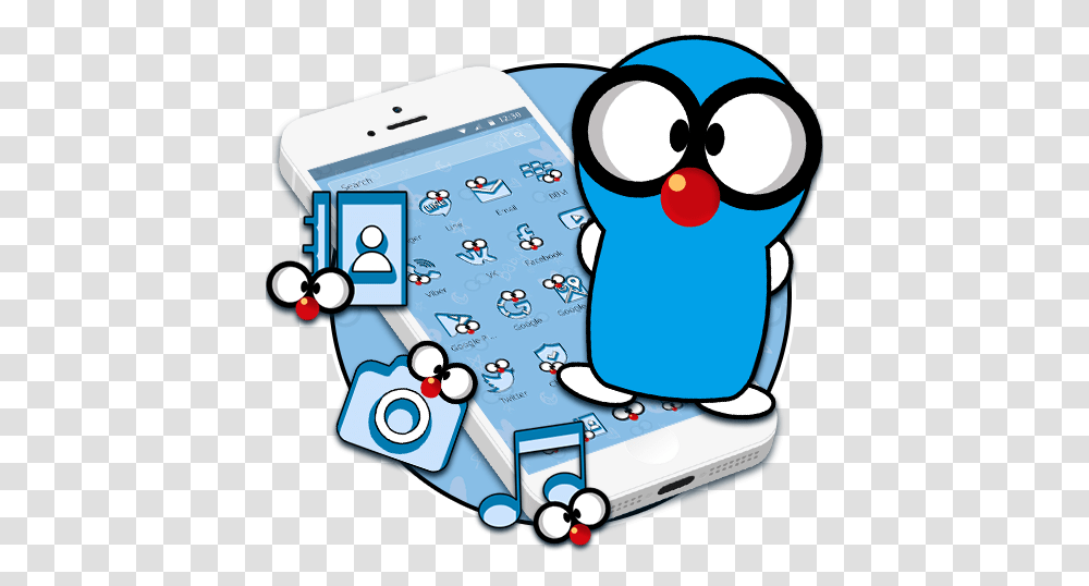 Funny N Mobile Phone Theme Cartoon, Graphics, Electronics, Washing, Security Transparent Png