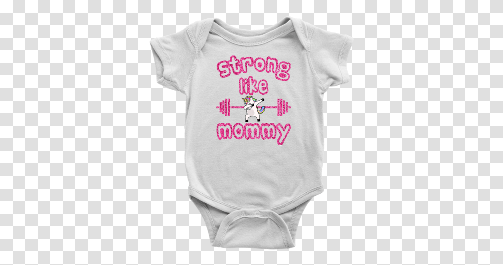 Funny Newborn Dabbing Unicorn Comic Pink Strong Like Mommy Blessed With Baby Girl Niece, Clothing, Apparel, T-Shirt, Sleeve Transparent Png