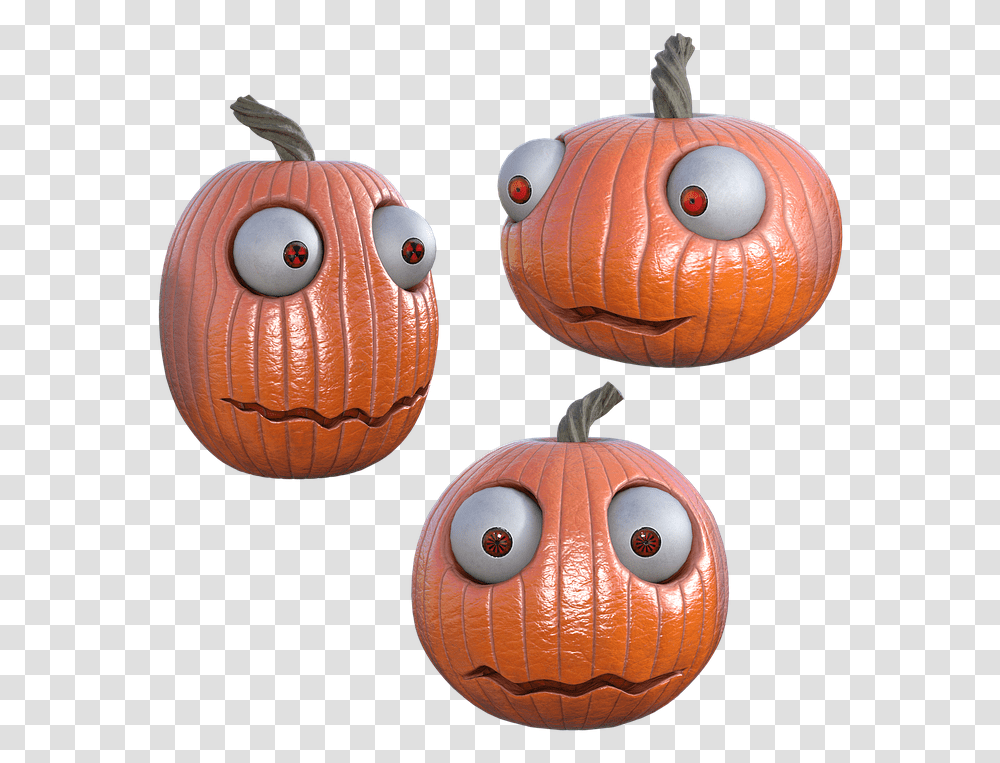 Funny Pumpkins 3d Render Free Image On 2496051, Plant, Vegetable, Food, Produce Transparent Png