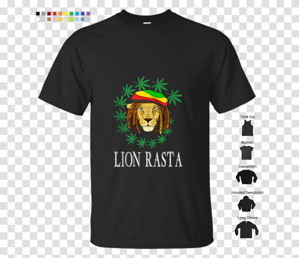 Funny Rasta Lion Reggae Lion Gift Tank Top T Shirt, Apparel, T-Shirt, Person Transparent Png