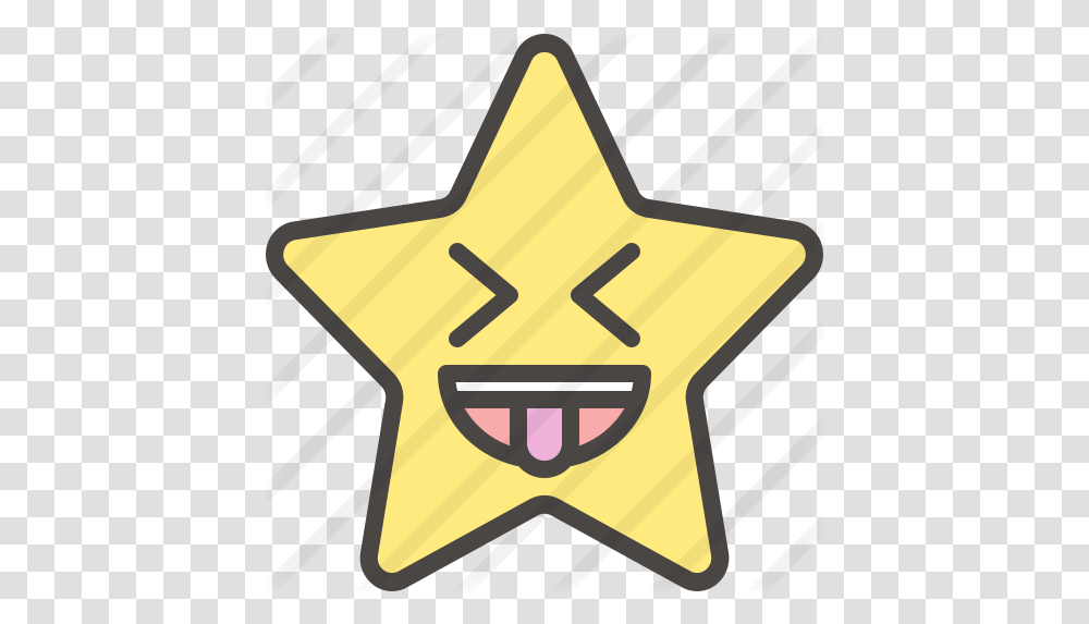 Funny Smile Star Icon, Symbol, Star Symbol Transparent Png