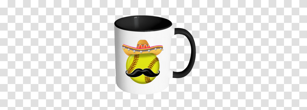 Funny Softball Mustache Mexican Sport, Coffee Cup, Espresso, Beverage, Drink Transparent Png
