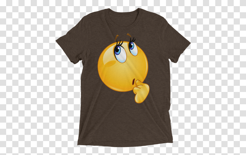 Funny Wonder Female Emoji Face T Shirt T Shirt, Apparel, T-Shirt Transparent Png