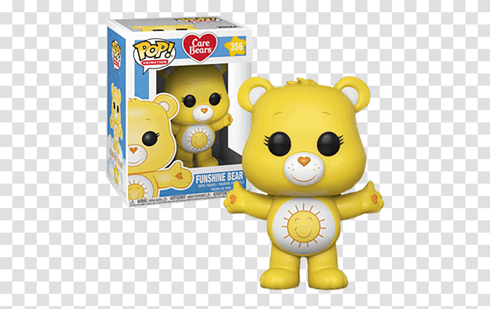 Funshine Bear Funko Pop Care Bears Funshine Bear Pop, Toy, Teddy Bear Transparent Png
