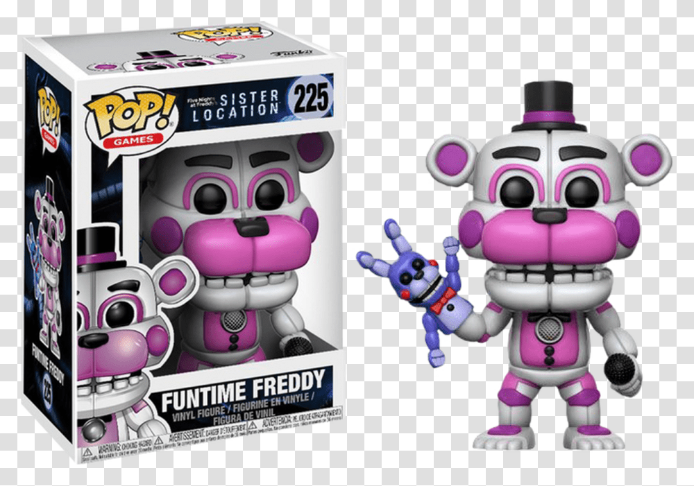 Funtime Freddy Pop Figure, Toy, Robot Transparent Png