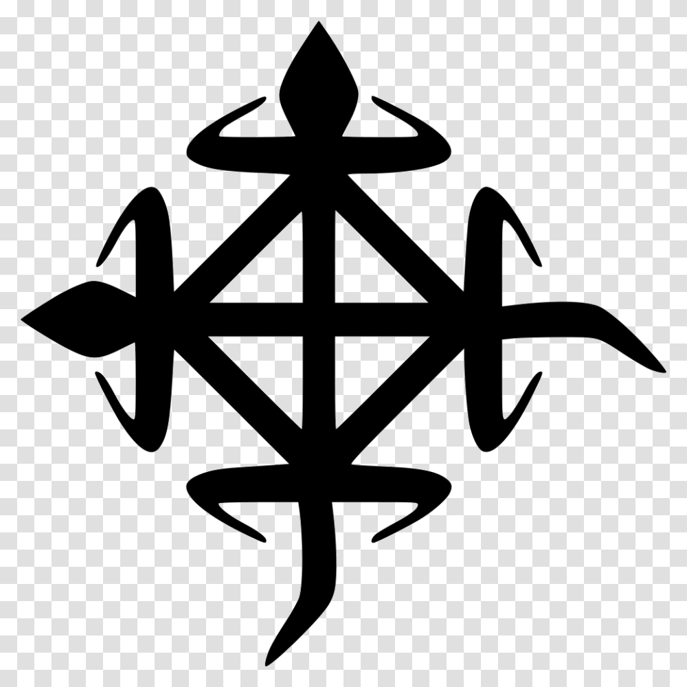 Funtunfunefu Denkyemfunefu Unity Two Headed Crocodile Nyc Sign, Cross, Star Symbol, Silhouette Transparent Png