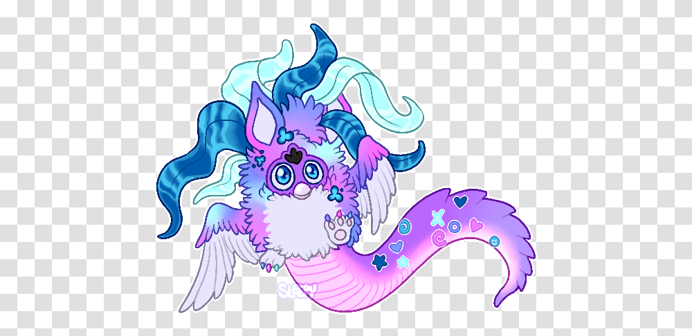 Furby Is A Pokemon By Ssleepy Fur Affinity Dot Net Mythical Creature, Art, Purple, Graphics, Dragon Transparent Png