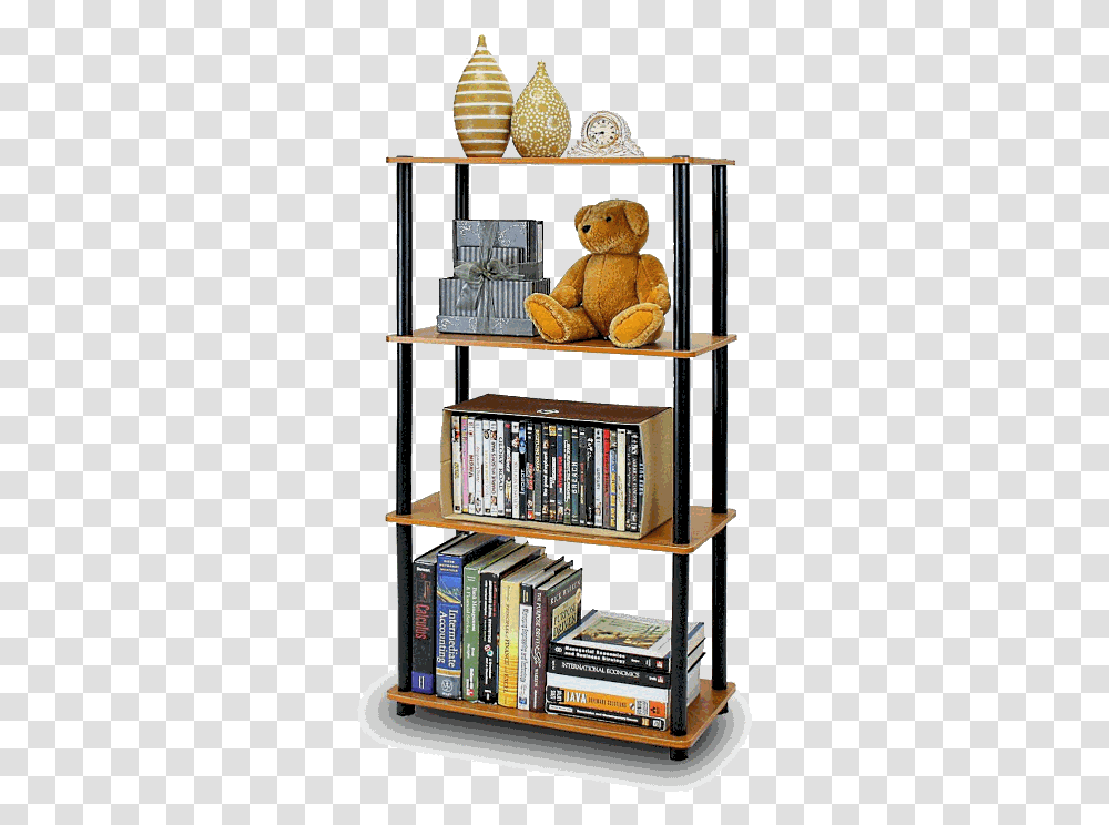 Furinno Turn N Tube 4 Tier Shelf Bookcase, Furniture, Teddy Bear, Toy, Indoors Transparent Png